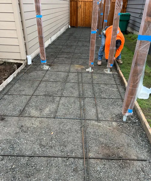 Broom Finish Sidewalk Entrance in Normandy 
